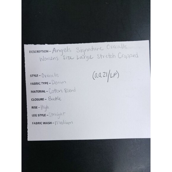 Angels Signature Overalls Women's Size Large Stretch Cropped - Picture 8 of 8